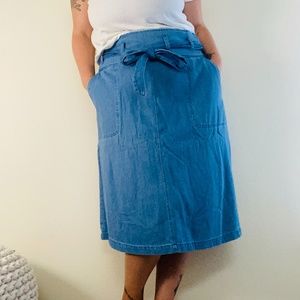 High Waist Denim Skirt